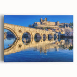 Black and white stretched canvas of a Provence scenery, ideal for kitchen wall art or bedroom ambiance.
