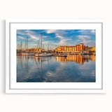 Textured art print of an abstract European landscape, featuring earthy tones on a white framed mat, ideal for bedroom decor.