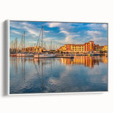 Vintage poster art of a scenic South France landscape on framed canvas, featuring colorful art in extra large size.