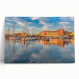 Large black and white canvas print of a scenic view in southern France, suited for kitchen wall art.