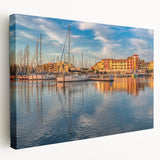 Landscape painting of southern France on stretched canvas, featuring muted earth tones, ideal for kitchen wall art.