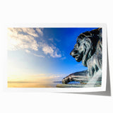 Rolled print of a Bavarian landscape with vibrant green hues, ideal for dining room wall art.