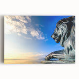 Black and white photograph of Bavarian landscape on stretched canvas, ideal for kitchen wall art.