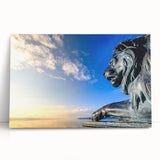 Black and white stretched canvas of Bavarian landscape, ideal for kitchen art.