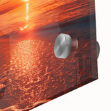 Acrylic print of a large abstract depiction of Crete, Greece, in muted earth tones, ideal for dining room art.