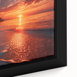 Extra large framed canvas featuring a textured depiction of the Crete coastline in muted black with colorful highlights.