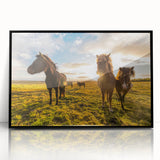 Large abstract wall art of a European Icelandic landscape in muted earth tones on a framed acrylic, suited for modern decor.