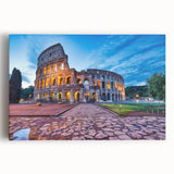Black and white large art of Rome's cityscape on stretched canvas, ideal for kitchen wall art or bedroom ambiance.