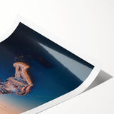 Extra large wall art featuring line art flowers in muted tones on a rolled print, ideal for large living room decor.