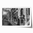 Rolled canvas print of Venice scenery in muted earth tones, ideal for art wall dining room placement.
