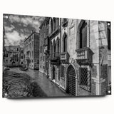 Acrylic print of Venice scenery with muted earth tones, ideal for dining room decor.
