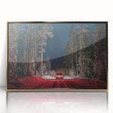 Art deco poster of a European cityscape in gold and black tones on acrylic, ideal for modern art wall decor.