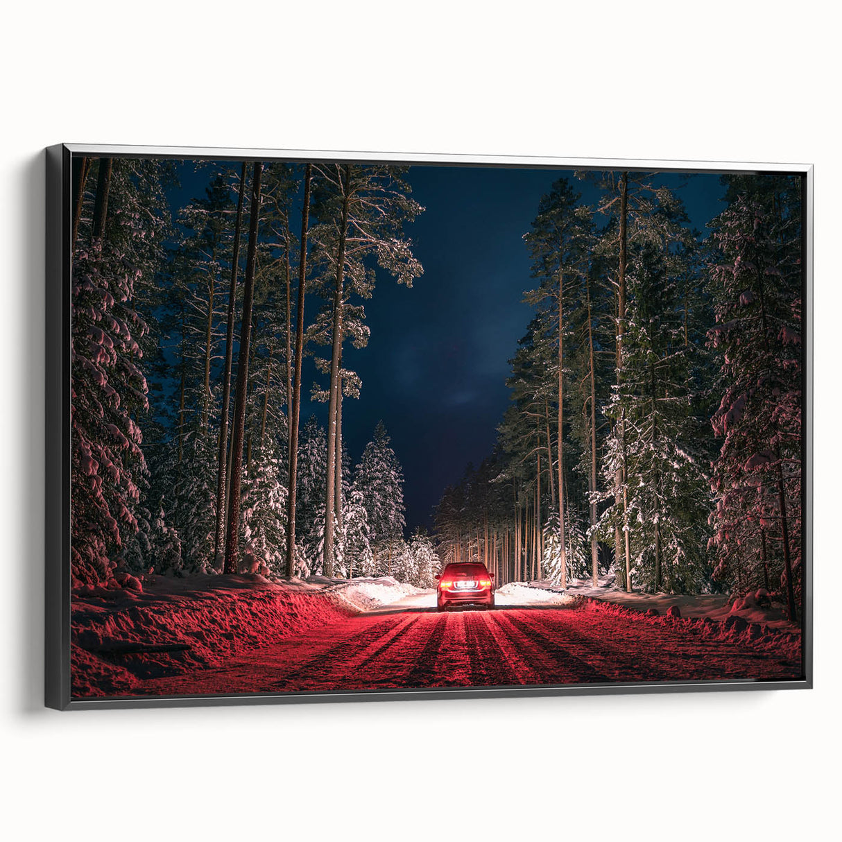 Black and white wall art featuring a vintage landscape of Latvia on framed canvas, ideal for bedroom decor.
