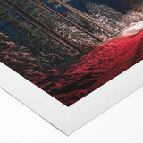 Art deco poster of a European scenery in Latvia, featuring muted earth tones on rolled canvas.