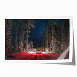 Extra large rolled print of a Latvian landscape with vibrant floral foreground, ideal for dining room wall art.