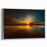 Landscape art painting of a serene Lithuanian scenery on framed canvas, featuring muted earth tones.