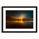 Extra large abstract art print depicting a colorful, textured European scenery on a black framed canvas.