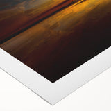 Art deco poster featuring a serene Lithuanian landscape in muted earth tones on rolled canvas, ideal for dining room decor.