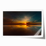 Extra large rolled print of a Lithuanian landscape featuring vibrant green fields and a clear blue sky.