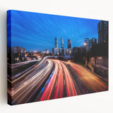 Large art print of Madrid scenery on stretched canvas, featuring earthy tones, ideal for kitchen wall art.