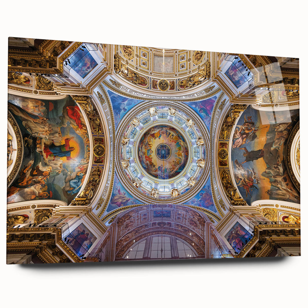 Acrylic print of the Vatican scenery in muted earth tones, suited for bedroom or dining room decor.