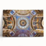 Black and white stretched canvas of the Vatican scenery, ideal for kitchen wall art or bedroom ambiance.