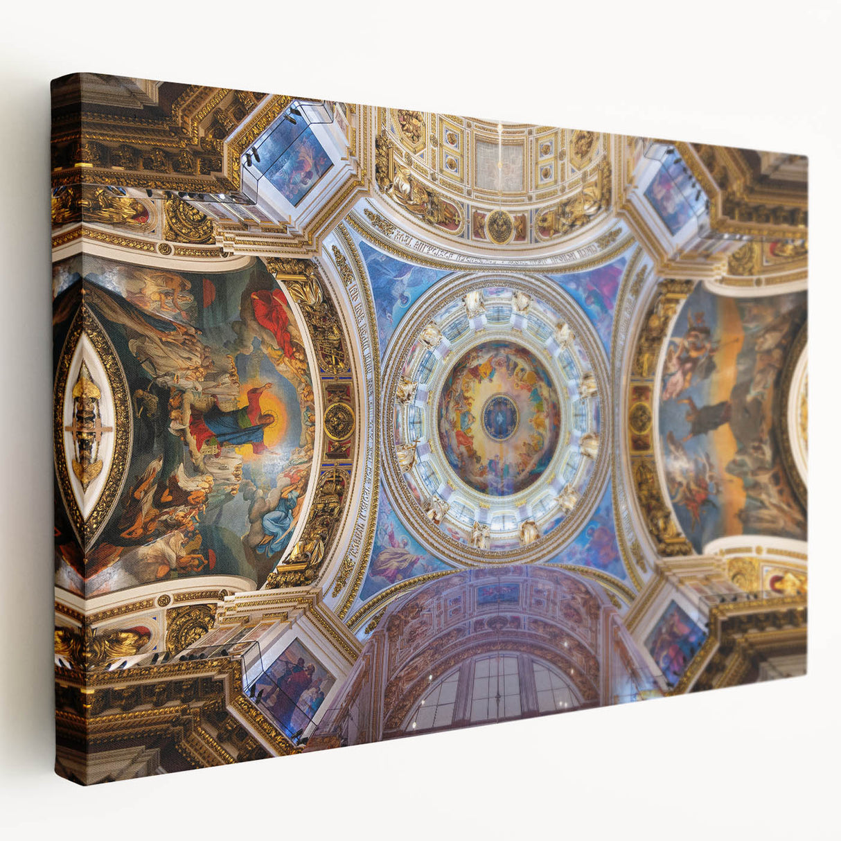 Vatican scenery wall art on stretched canvas featuring muted earth tones, ideal for kitchen wall decor.