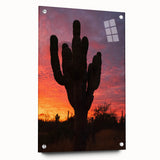 Acrylic print of Baja California scenery in muted earth tones, ideal for dining room decor.
