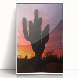Art deco poster of Baja California scenery in muted pastel shades, white framed acrylic, suitable for modern nursery decor.