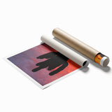 Extra large rolled print depicting the serene Baja California scenery with vibrant floral elements.