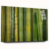 Large abstract wall art depicting a scenic view of Oaxaca, Mexico in muted earth tones on acrylic glass.