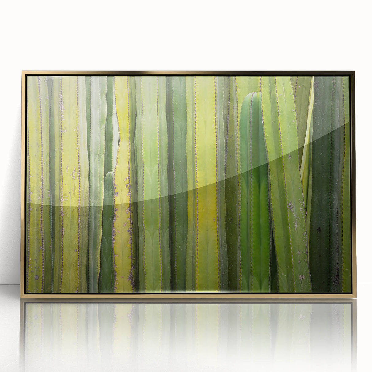 Mid-century modernist art of Oaxaca scenery in muted earth tones, framed acrylic, ideal for modern art wall decor.