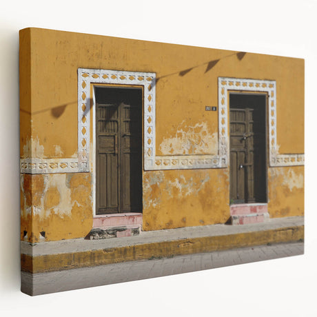Scenic Quintana Roo landscape on large stretched canvas, featuring vibrant blue and green tones.