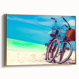 Framed canvas depicting a vintage Yucatan landscape in muted gold and black tones, ideal for bedroom wall art.