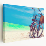 A panoramic canvas print depicting a serene Yucatan landscape, featuring lush greenery and a tranquil lake.