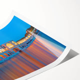 Extra large wall art featuring line art flowers in muted earth tones on a rolled canvas.