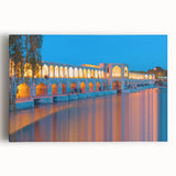 Black and white large art print of a Middle Eastern landscape on stretched canvas, suitable for kitchen wall art.