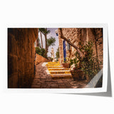 Extra large rolled print of Jerusalem scenery in muted earth tones, suitable as art wall dining room decor.