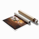 Extra large rolled print of Jerusalem scenery with muted earth tones, ideal for classy bathroom wall art.
