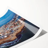 Extra large rolled print featuring line art flowers in a monochrome style, ideal for large living room wall decor.