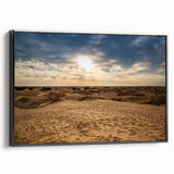 Black and white landscape painting of Oman scenery on framed canvas, ideal for bedroom wall art.