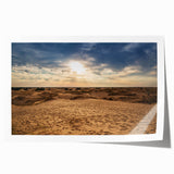 Extra large rolled print of a Middle Eastern Oman scenery with vibrant floral designs, ideal for art wall dining room.