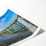 Extra large rolled print featuring line art flowers in pastel shades, ideal for large living room wall art.