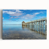 Large black and white photograph of an oceanic Fiji scenery on stretched canvas, suitable for kitchen art.