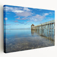 Large art of a Fiji scenery on stretched canvas featuring vibrant ocean blues, ideal for kitchen wall art.