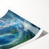 Extra large wall art featuring line art flowers in muted tones on rolled print, ideal for large living room decor.