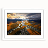 Abstract art print depicting the Canterbury landscape in New Zealand.