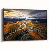 Black and white landscape art painting of Canterbury, New Zealand on framed canvas, ideal for bedroom wall decor.