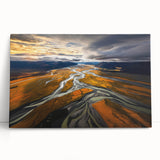 Black and white photo of the Canterbury region in New Zealand on stretched canvas.