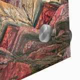 Large abstract wall art print featuring a mid-century modernist depiction of an Argentine landscape in acrylic.